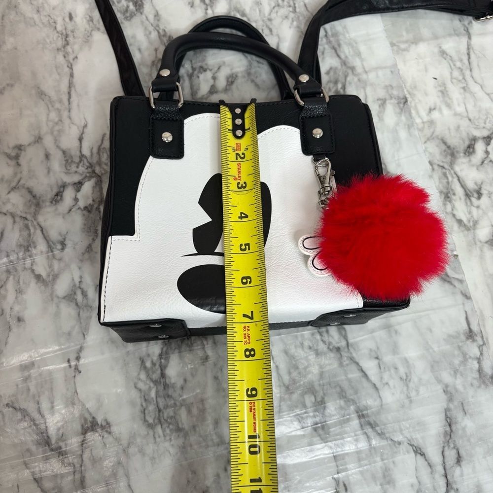 Disney Parks Loungefly Peek-a-boo Mickey Crossbody Purse black white collectible - Picture 3 of 7